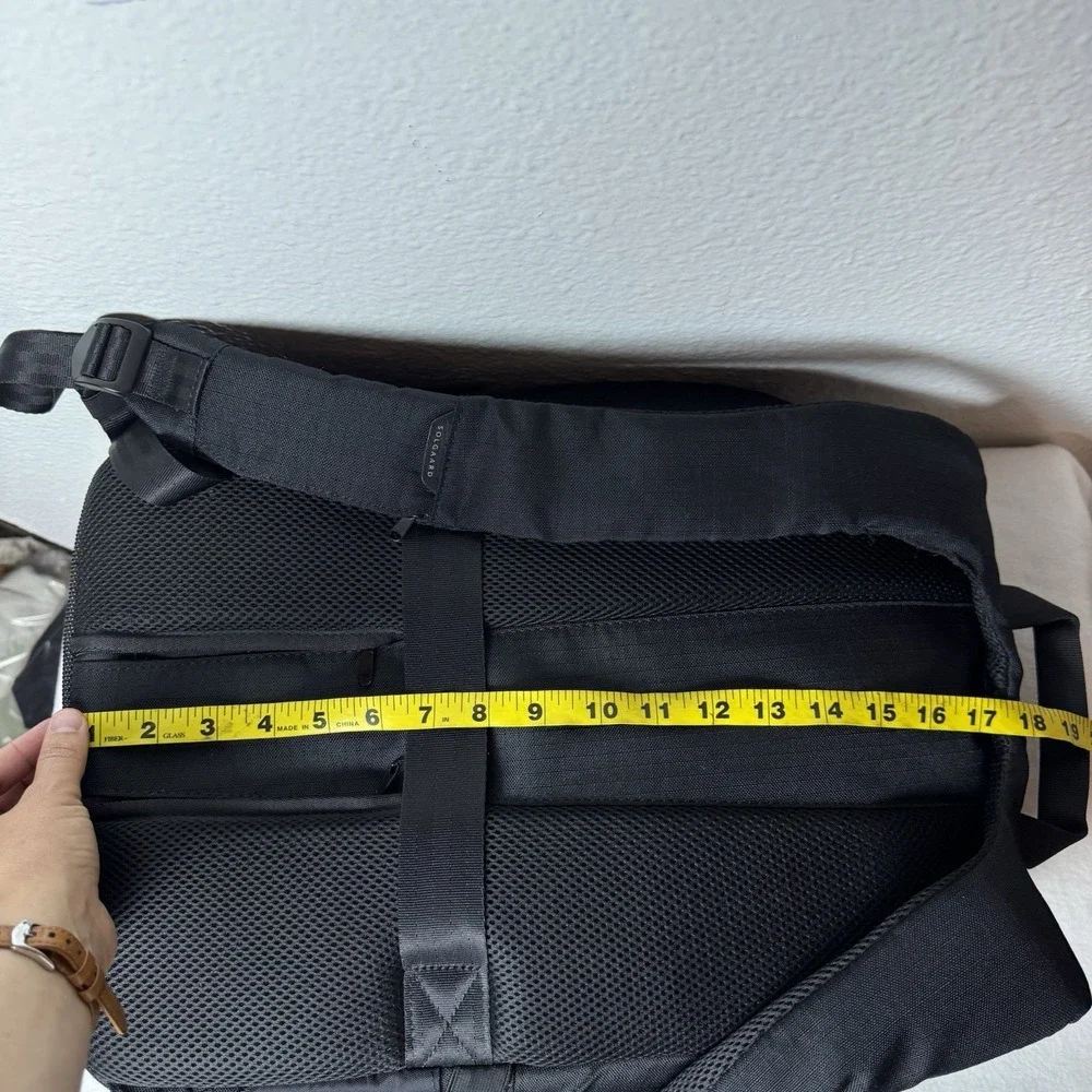 Solgaard Shore-Tex Daypack Backpack Laptop Black Bag Recycled Plastic Pockets